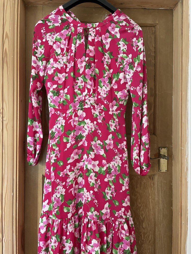 Hobbs London Marilyn Floral Print Dress – Size 10- New Without Tags