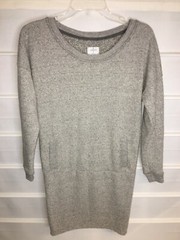 Alternative Gray Tweed Polyester Cotton Blend Dress 3/4 Sleeves Small EC!