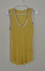 ZADIG & VOLTAIRE Women&rsquo;s Sleeveless Summer Tank Top Maize Yellow Size Medium