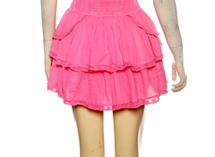 LoveShackFancy Deanna Heritage Halter Mini Dress XXS P Halter Pink Cotton 46361