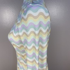 Ghospell London Rare Long Sleeve Bodycon Printed Maxi Dress 70s Inspired Retro S