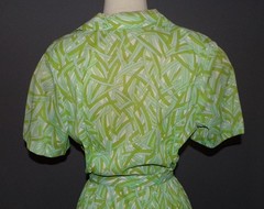 VTG 60s 70s FLORAL PUCCI SLINKY JERSEY SEXY WAISTED DRESS M L