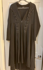 Torrid Nightfall Black Long Sleeve Dress with Lace-Up Front Size 0