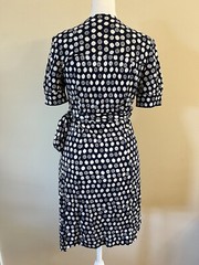 Lilly Pulitzer Silk Wrap Dress Blue White Citrus Print Nautical Travel Preppy 2