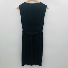 Moda International Womens Size 6 Sleeveless Ruched Sheath Dress Black Party 908