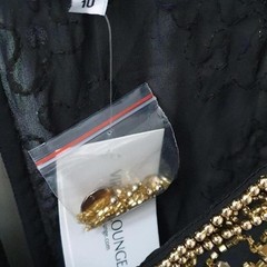 Virgos lounge black mini skater dress embellished size 10 brand new