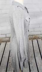 Free People Sweater Dress / Jacket Long Cardigan Coat XS Gray Cotton Button Down