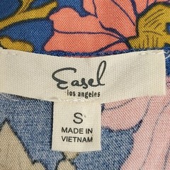 NEW Easel Oversized Small Multi-Color Floral Dress 3/4 Wide Sleeves BOHO Resort