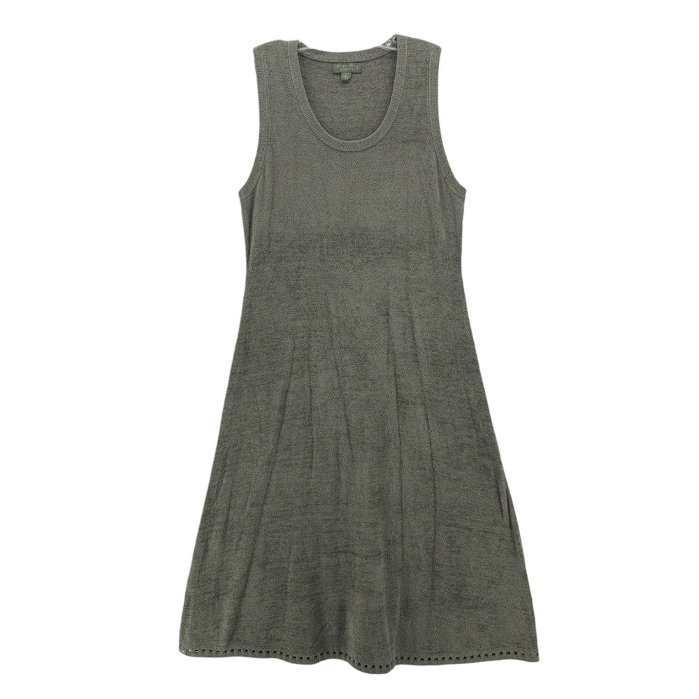 BAREFOOT DREAMS CozyChic Ultra Lite Square Trim Midi Dress Olive Branch XL PET