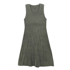 BAREFOOT DREAMS CozyChic Ultra Lite Square Trim Midi Dress Olive Branch XL PET