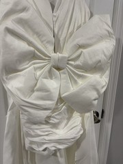 Akira Women’s Dress White Mini W/ Train And Bow Size S