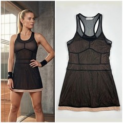 Adidas Stella McCartney Black Mesh Performance Tennis Pickleball Mini Dress Sz M