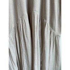 Free People FP Beach Beige Gauze Cotton Tiered Flutter Sleeve Maxi Dress XS Boho