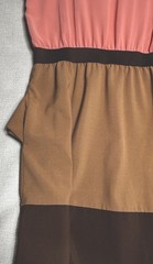 Smart Set Colorblock Dress Size 12 Pink Tan Brown Cap Sleeve Workwear