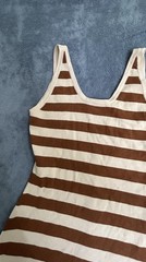 Maxi Dress Active Basic Brown Stripe Sweater Dress Size L (1080)