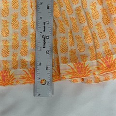 Vineyard Vines Dress Womens XL Safety Yellow Pineapple Print Tiered 2Q010887