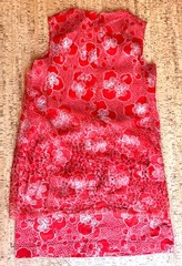 Vintage Dries Van Noten Red Floral Sequin & Silk Blend Draped Midi Dress 44