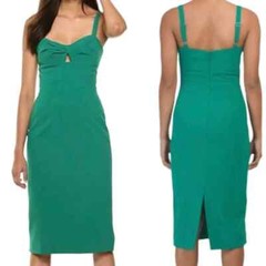 Dress The Population Eve Sweetheart Twist Front Sheath Dress In Jade Green New