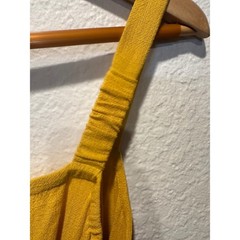Universal Thread Womens Mustard Yellow Linen Blend Wrap Dress XS Sleeveless Boho