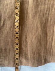 Ann Taylor Camel Brown 100% Linen A-Line Minimalist Dress Pockets NWT Size 8