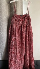 J. Crew Empire Waist Midi Dress In Strawberry Swirl Print Sleeveless Sz 2X