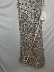 NWT MAC DUGGAL [ 12 ] 6153 Sleeveless Floral Paillette Embellish Mesh Gown S2021