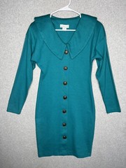 Vintage Compagnie Internationale Express Teal 80&rsquo;s Sweater Dress Size S