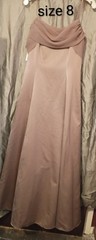 Elegant Long Light Brown/Tan Formal Dress Size 8 Perfect For Any Occasion