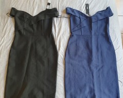 Fashion Nova – NEVER WORN Midi Dress Amy Bandage LOT Navy & Black size M