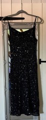 Stunning Black Beaded & Sequin Dress F&F Size 14 New with Tags