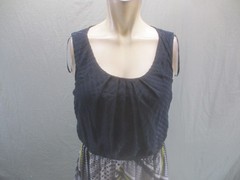 AB Studio Size L Womens Multicolor Sleeveless Round Neck Asymmetric Dress 804