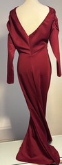 Deep Red Bodycon Evening Gown Formal Maxi Dress Curve Hugging Women&rsquo;s L ❤️✨