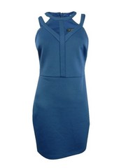 GUESS Women&rsquo;s Caged Scuba Bodycon Dress (10, Sapphire)