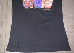 A8 VTG S/M LAUREL BURCH FELINE FRIENDS ARTISTIC CATS DRESS T-SHIRT BLACK USA