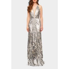 Jenny Packham Mars Sequin-embellished Halterneck Gown