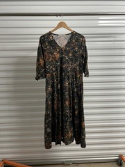 XL Peruvian Connection V-neck Floral Dress