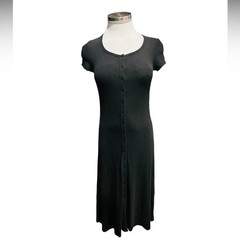 HATCH The Softest Rib Nursing Midi Dress Black Size 0 New