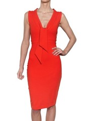Dsquared 2 Orange Tie-neck Jersey Stretch, Bodycon Dress SZ SMALL NEW