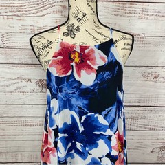Lulus Floral Print Halter Neck Mini Dress Women Size S Blue Pink White Black
