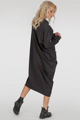 Oversize dress in black color 2792.79