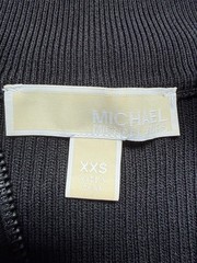 Women’s Black Michael Kors Long Sleeve Ribbed Midi BodyconDress Size XXS