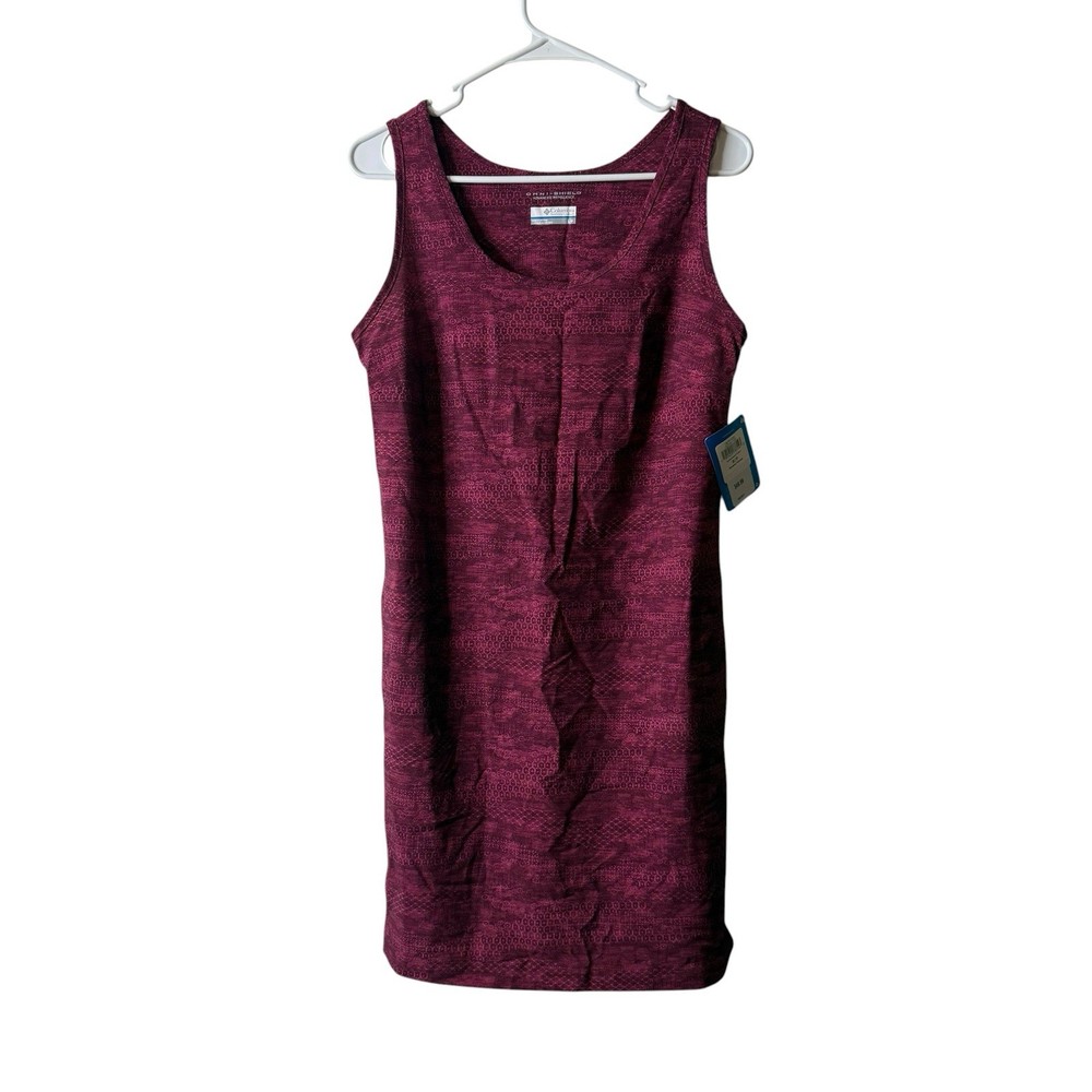 Columbia Omnishield Raspberry Pink Patterned Tank Dress Athletic Small NWT