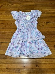 Loveshackfancy Target Womens Lou Dress Floral Ruffle Lace Mini Medium NWT