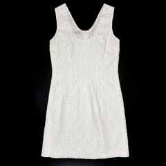 Cacharel Sleeveless Floral Embroidered Lace Crochet Mini Sheath Dress 6