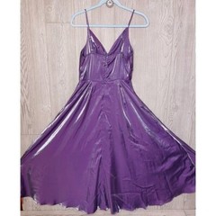 Nwt romwe Solid Metallic purple Cami Dress holographic color shifting dress sm