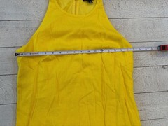 J.Crew Maxine Yellow Linen High-Neck Shift Dress Small Beach Vacation Resort