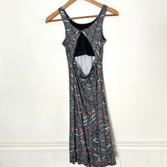Prana Athletic Skypath Open Back Tank Sun Dress Size XS Active Geometric *A7