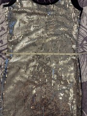 Wet Seal Vintage Y2K Silver Black Bodycon Sequin Mini Dress Women’s Sz Small NWT