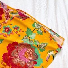Farm Rio for Anthropologie One Shoulder Cutout Floral Tropical Midi Dress S