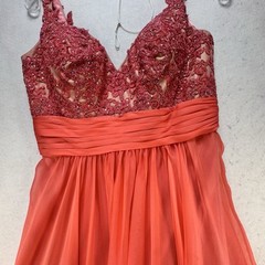 Cache Dress Vintage Long Maxi Y2K Ball Gown Prom Size 8 Pink Coral Sequin Fairy